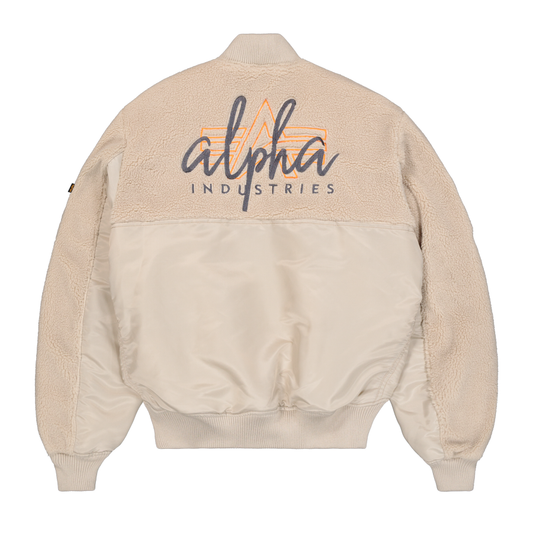 MA-1 Teddy Bomber Jacket - organic beige
