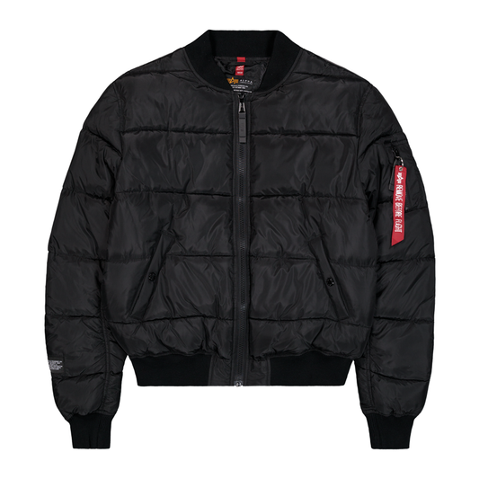 MA-1 Logo Puffer Winter Jacket - black