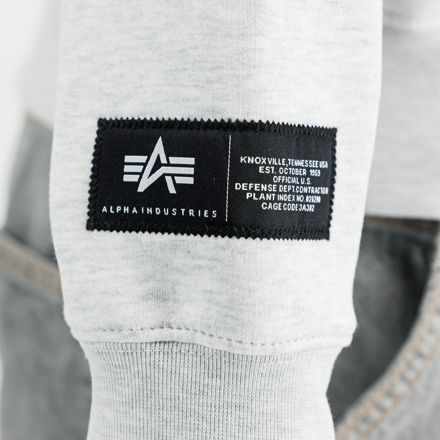 Label Backprint Hoodie - pastel grey melange