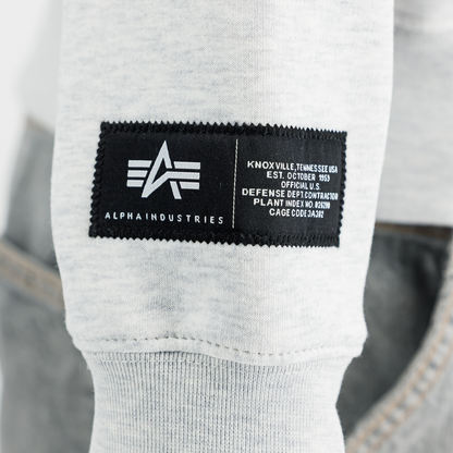 Label Backprint Hoodie - pastel grey melange