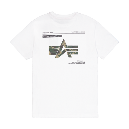 Camo Label Backprint T-Shirt - white