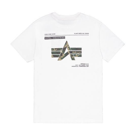 Camo Label Backprint T-Shirt - white