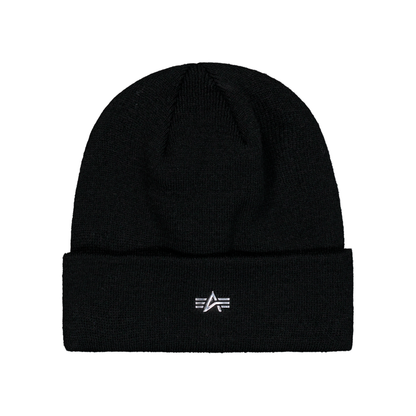 Metal Logo Beanie - black