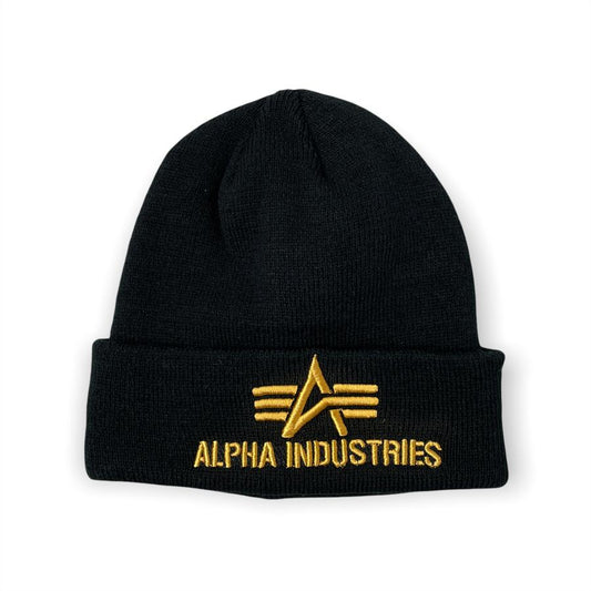 3D Beanie - black/yellow gold