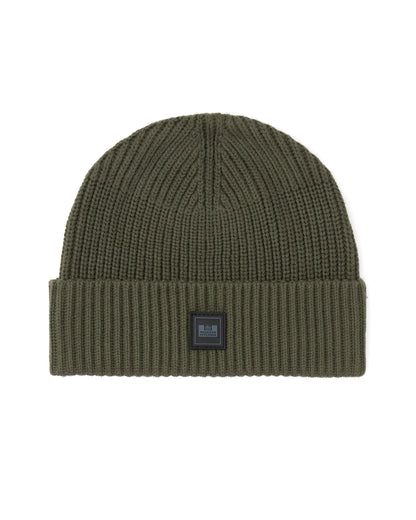 Kettama Rib Knit Beanie - Black Forest Green