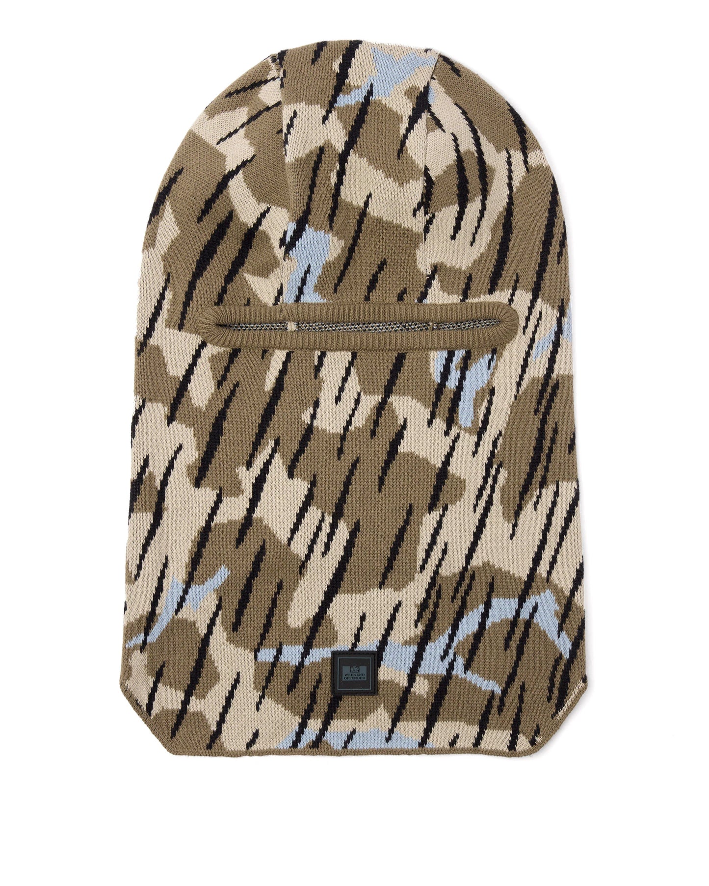 Oden Camo Rib Knit Balaclava - Tobacco Brown