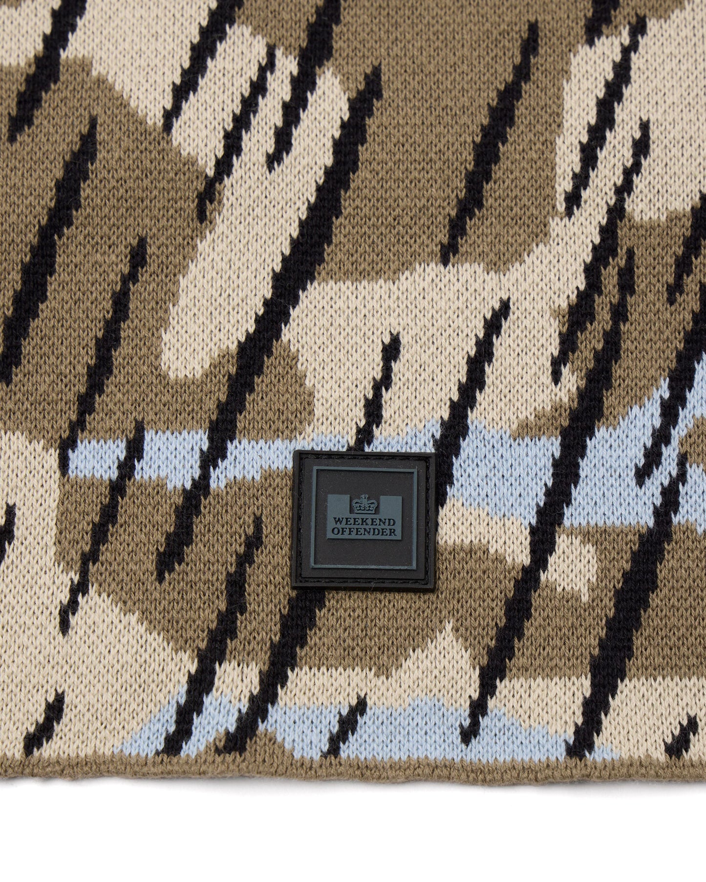 Oden Camo Rib Knit Balaclava - Tobacco Brown