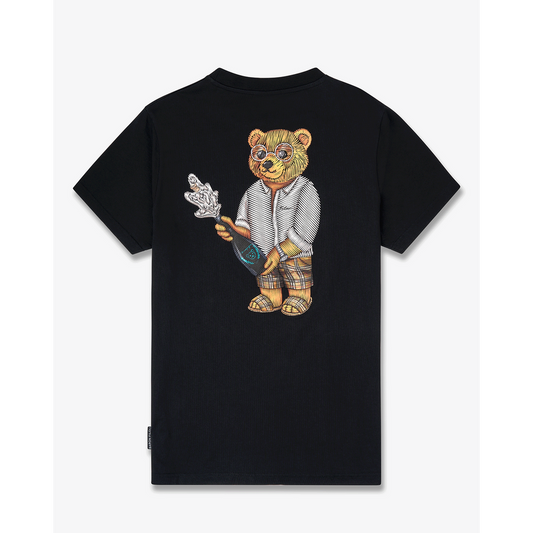 SS25 Backprint T-Shirt with Box Design, Filou CXIV. - Black
