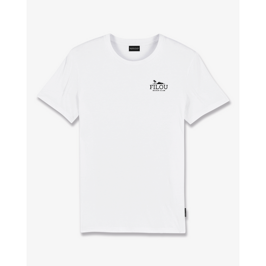 SS25 Backprint T-Shirt with Box Design, Filou CXVIII. - White