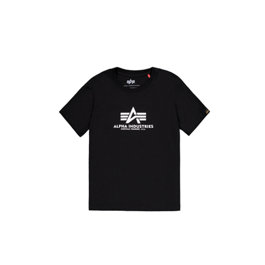 Basic Big Logo Puff Print T-Shirt Women - black