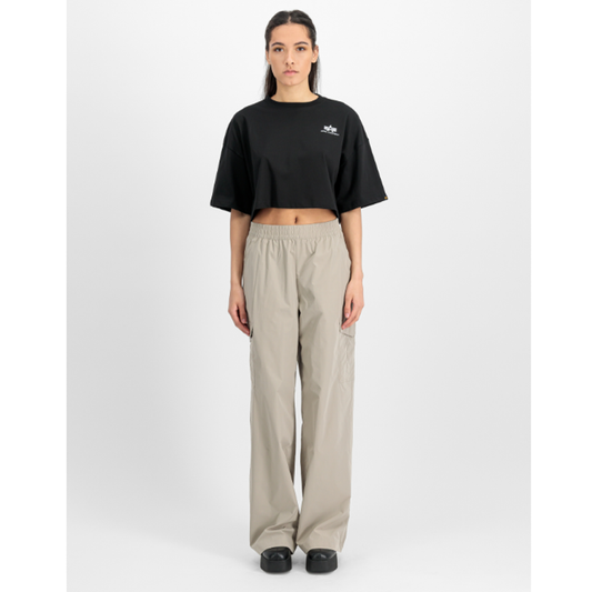 Basic Small Logo Cropped PP T-Shirt Women - black