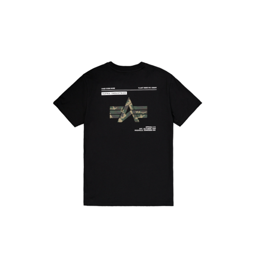 Camo Label Backprint T-Shirt - black