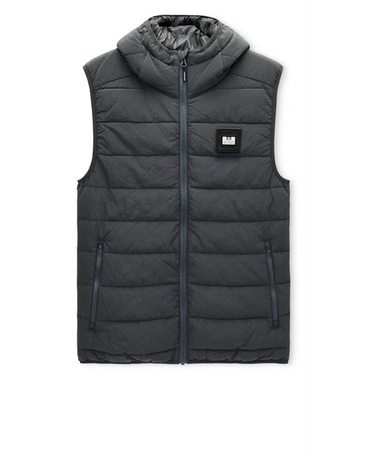 Toronto Hooded Gilet - Cyclone Grey
