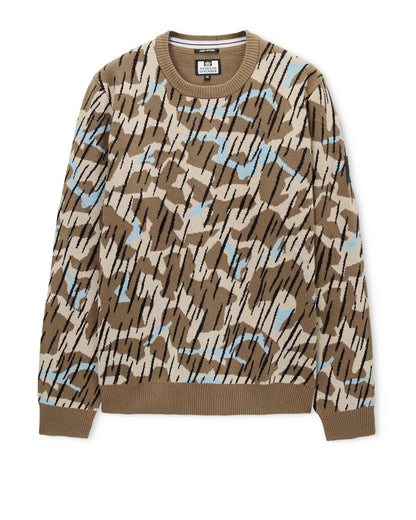 Difranco Camo Jumper - Tobacco Brown