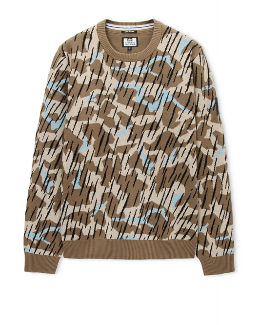 Difranco Camo Jumper - Tobacco Brown