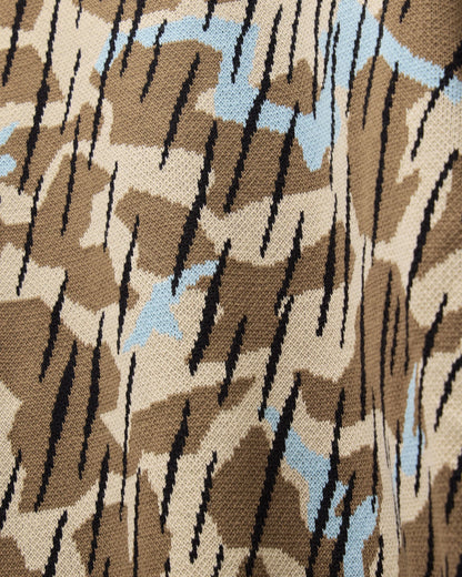 Difranco Camo Jumper - Tobacco Brown