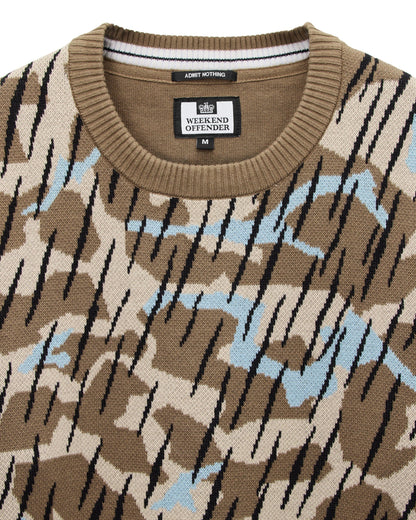 Difranco Camo Jumper - Tobacco Brown