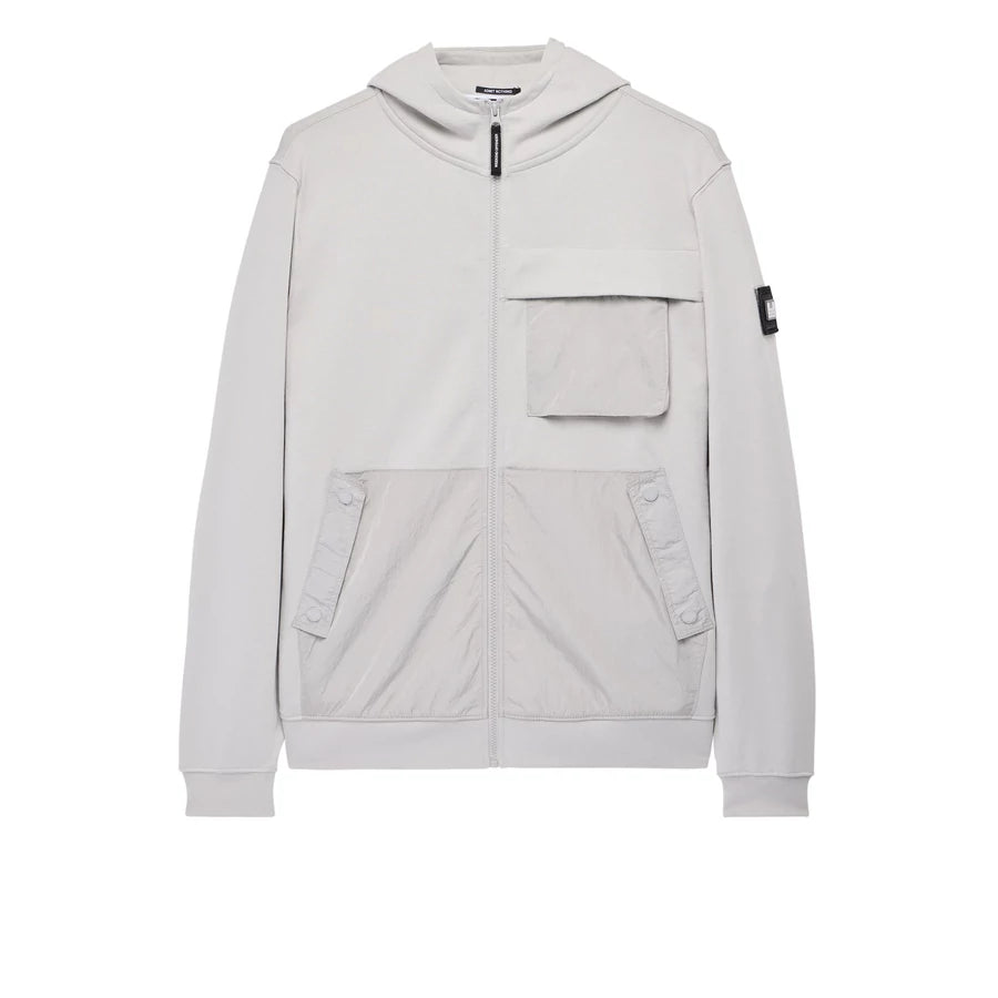 Daponte Zip Through Hoodie - rhino