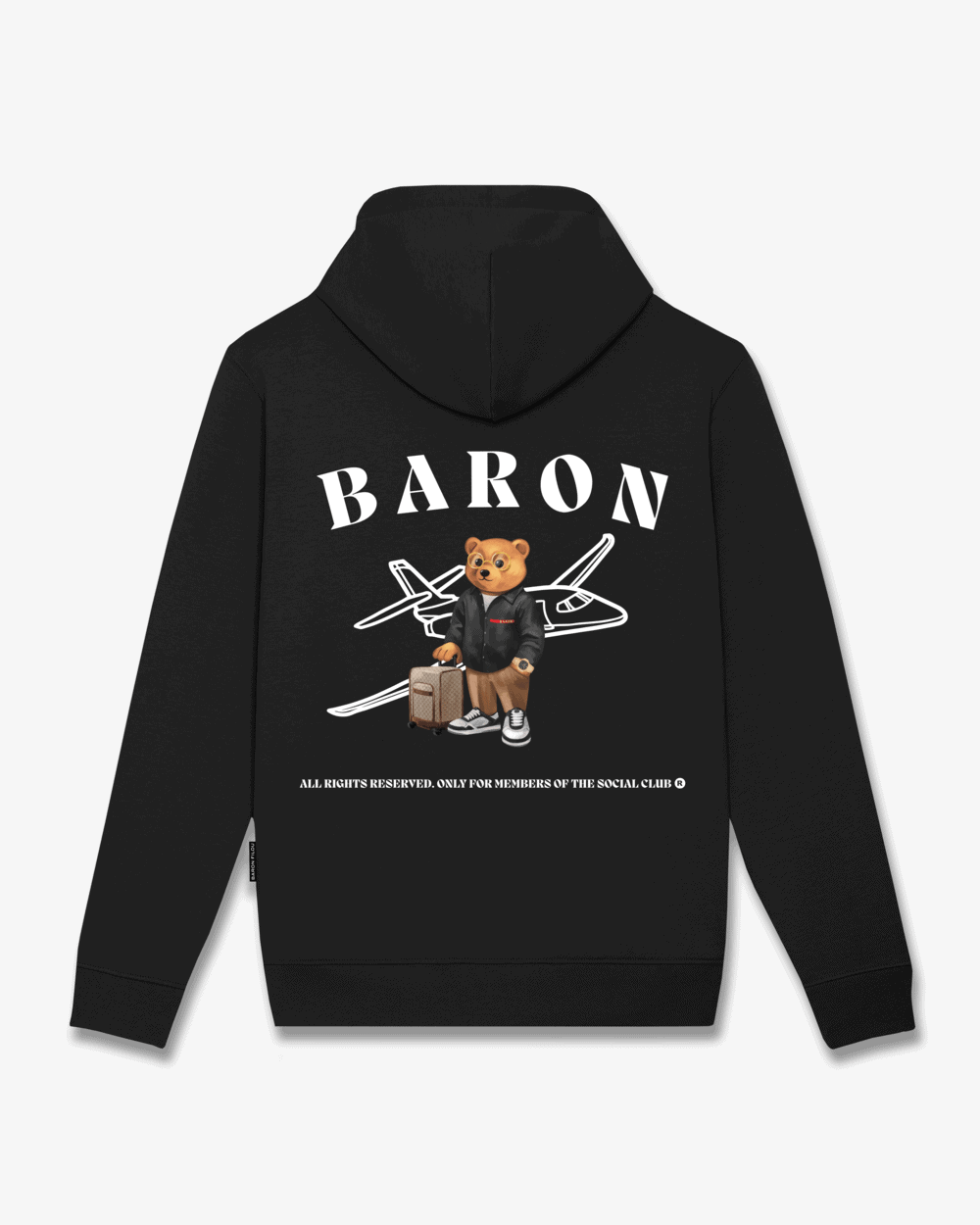 FW25 Hoodie Backprint Filou CLI. BARON - Black