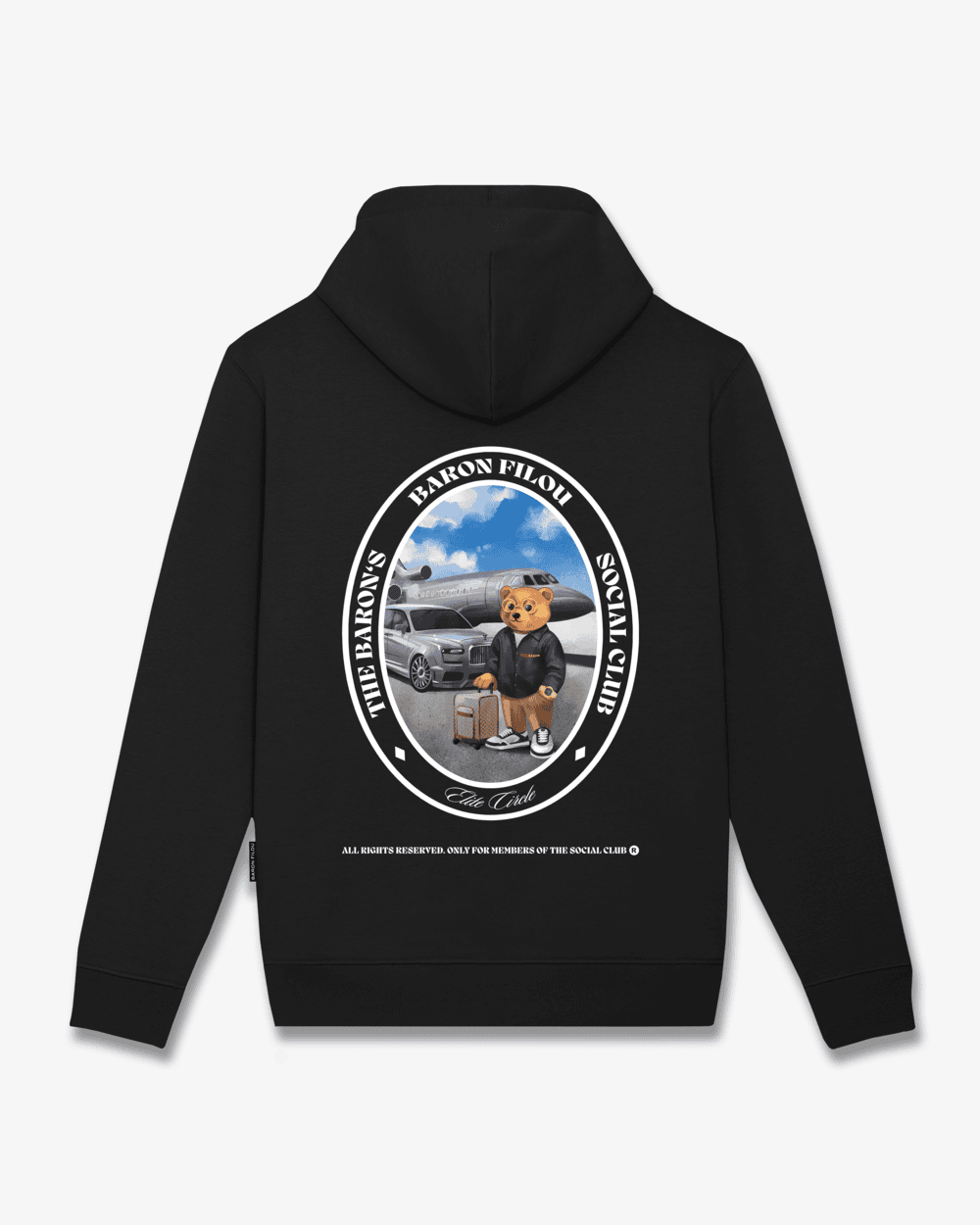 FW25 Hoodie Oval Backprint Filou CLI. - Black