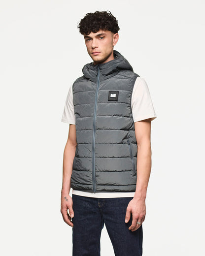 Toronto Hooded Gilet - Cyclone Grey