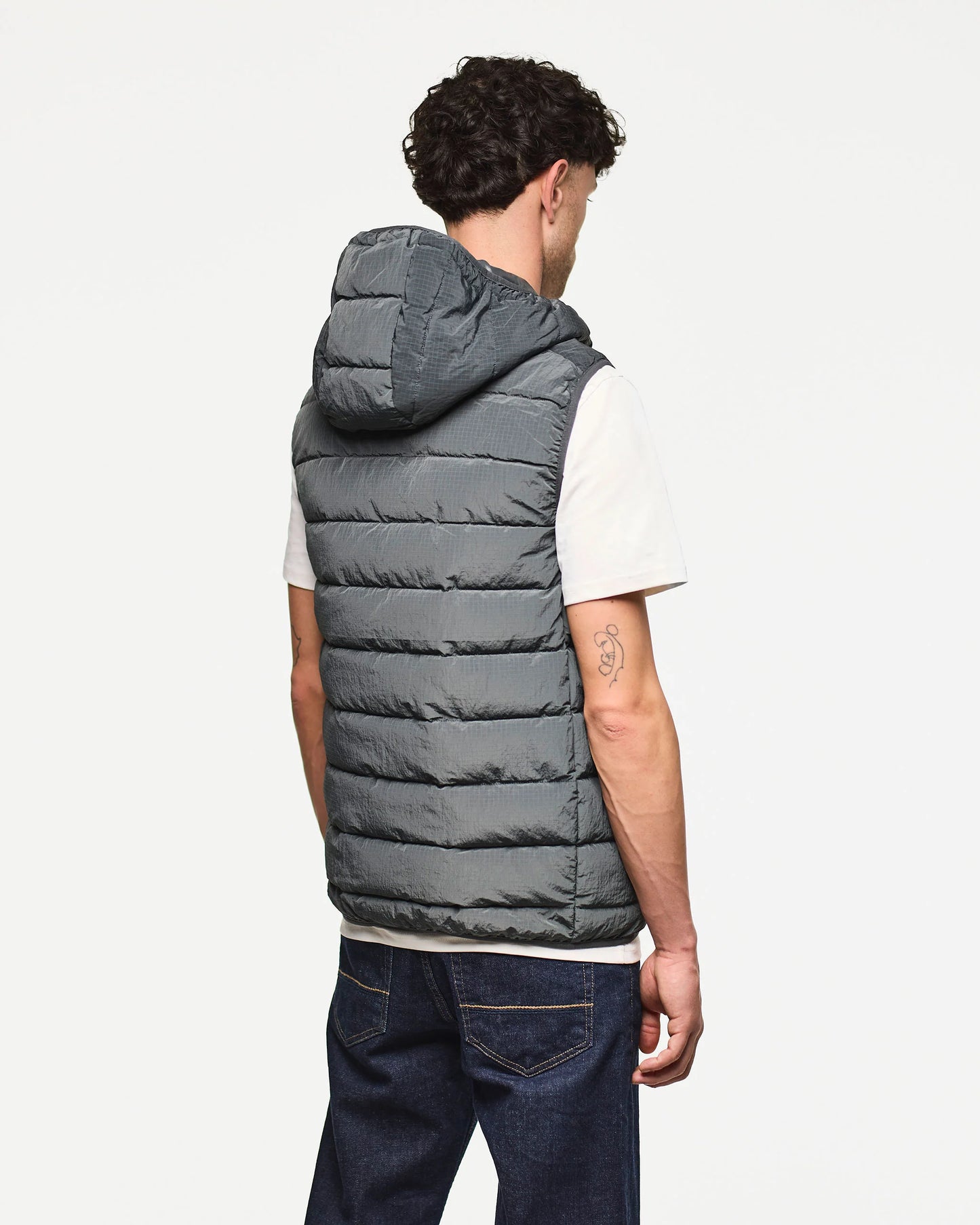 Toronto Hooded Gilet - Cyclone Grey
