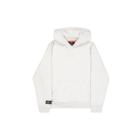 Label Backprint Hoodie - pastel grey melange