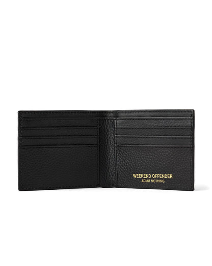 Leather Billfold Wallet With Gift Box - Black