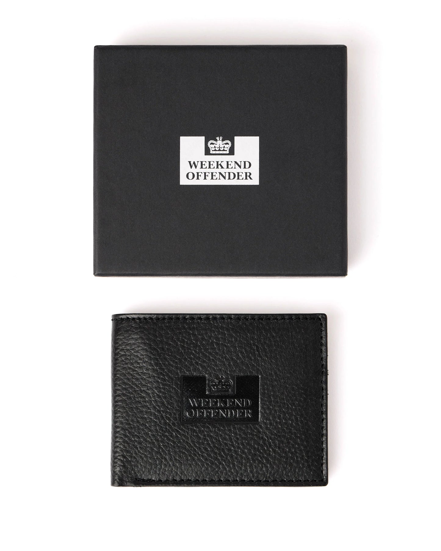 Leather Billfold Wallet With Gift Box - Black
