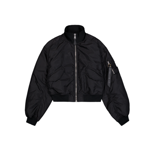 MA-1 Cropped Bomber Jacket Women - black