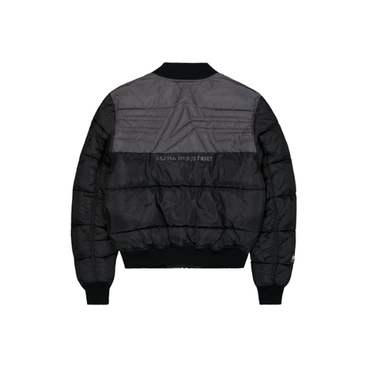 MA-1 Logo Puffer Winter Jacket - black