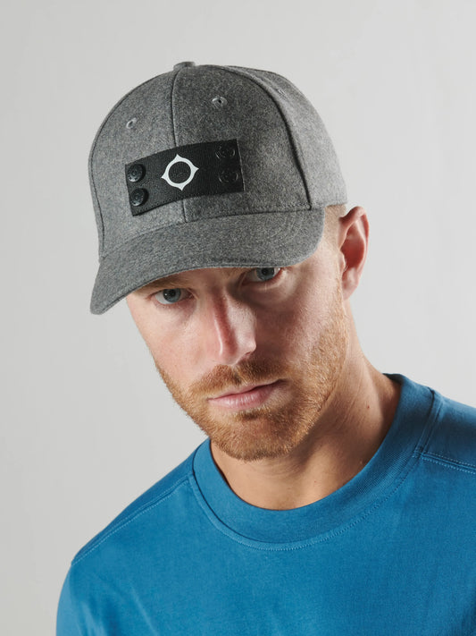 Wool Badge Cap - Battleship