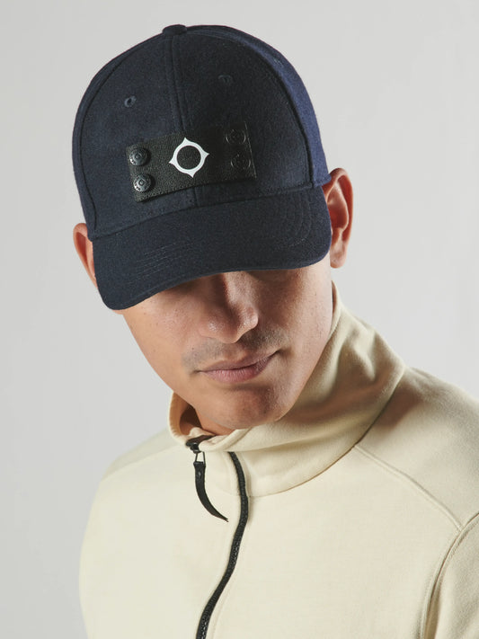 Wool Badge Cap - Ink Navy