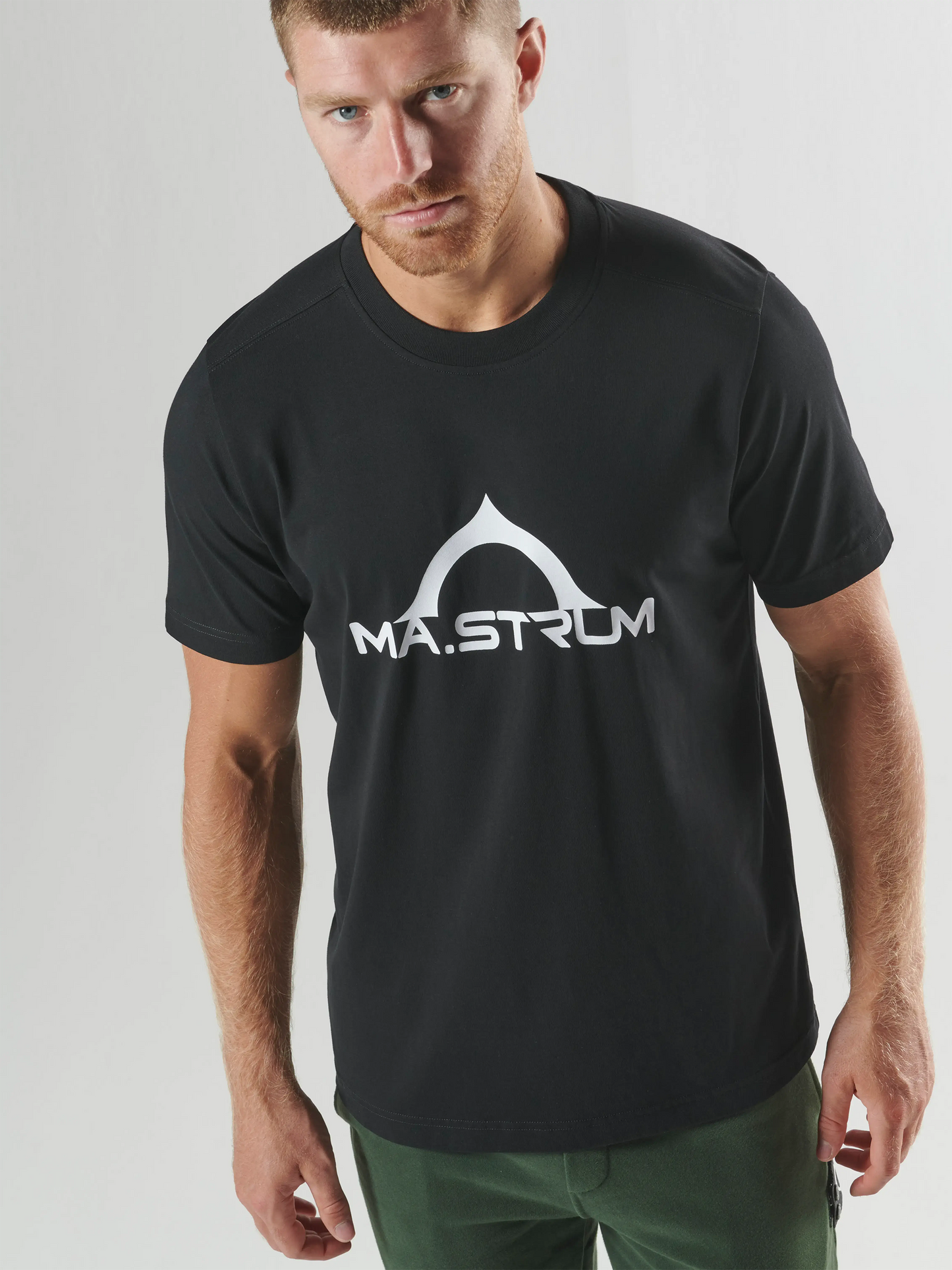 Bora Half Compass Print Tee - Jet Black