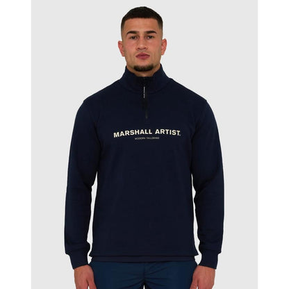 Coastal Erosion 1/4 Zip Sweat - Navy