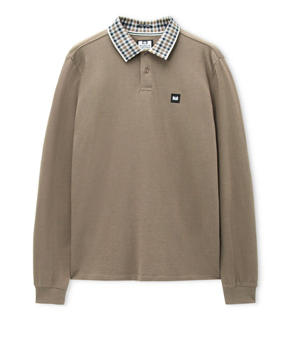 Lindley Long Sleeve Polo Shirt - Tobacco Brown