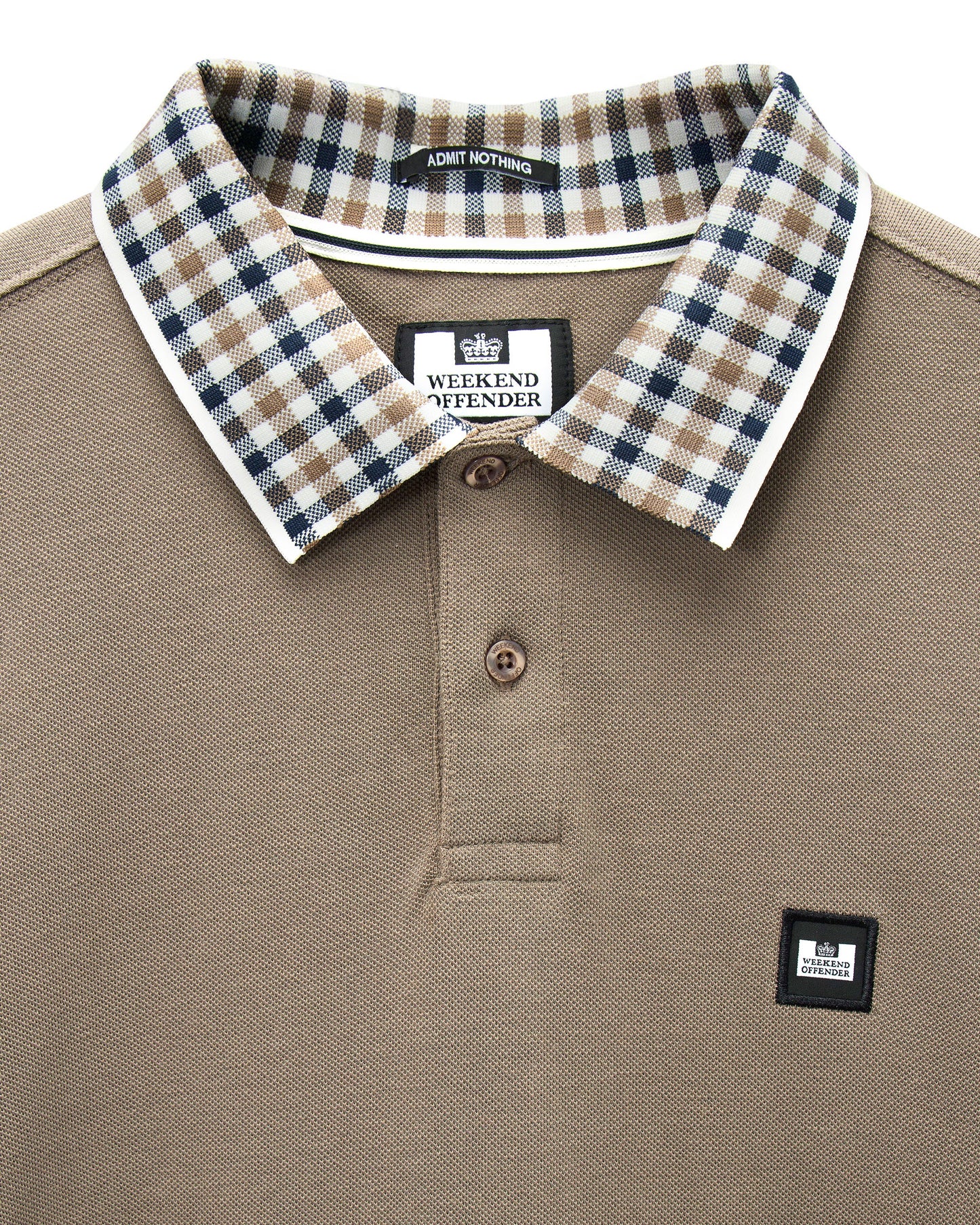 Lindley Long Sleeve Polo Shirt - Tobacco Brown