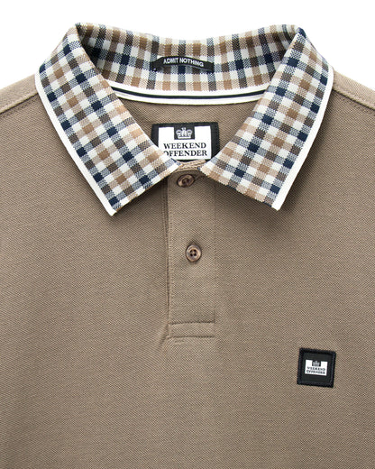 Lindley Long Sleeve Polo Shirt - Tobacco Brown