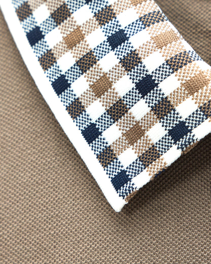 Lindley Long Sleeve Polo Shirt - Tobacco Brown