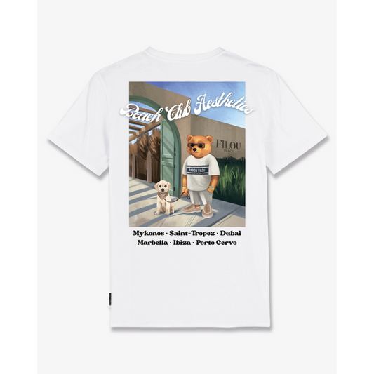 SS25 Poster Backprint T-Shirt, Filou CXXIV. - White