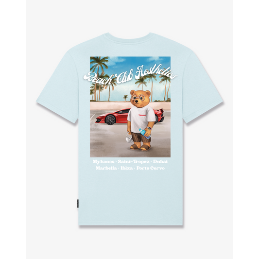 SS25 Poster Backprint T-Shirt, Filou CXXI. - Sky Blue