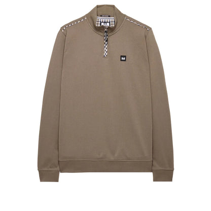 Matisa Quarter Neck Sweatshirt - mocha brown
