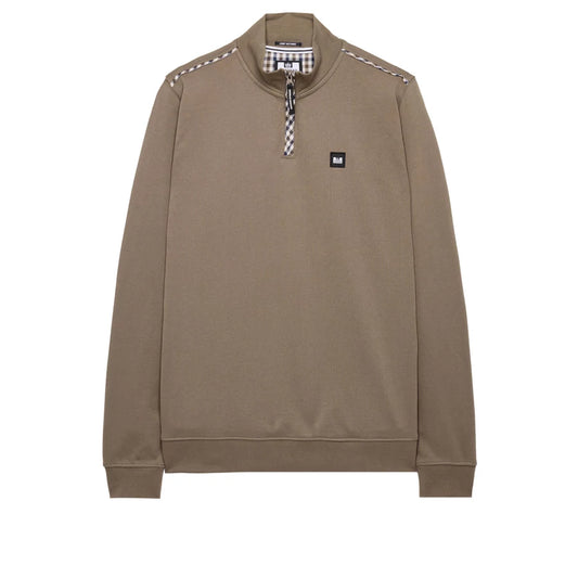 Matisa Quarter Neck Sweatshirt - mocha brown