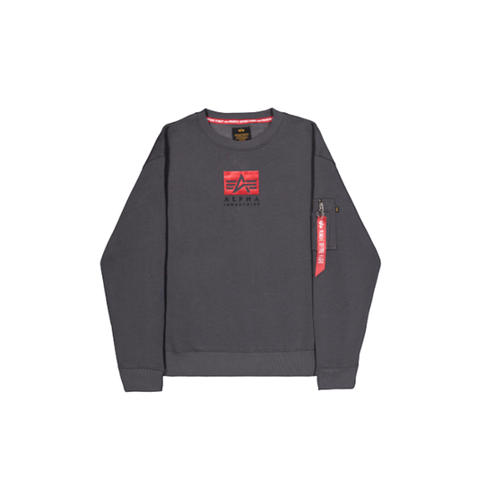 Satin Logo Sweater - vintage grey