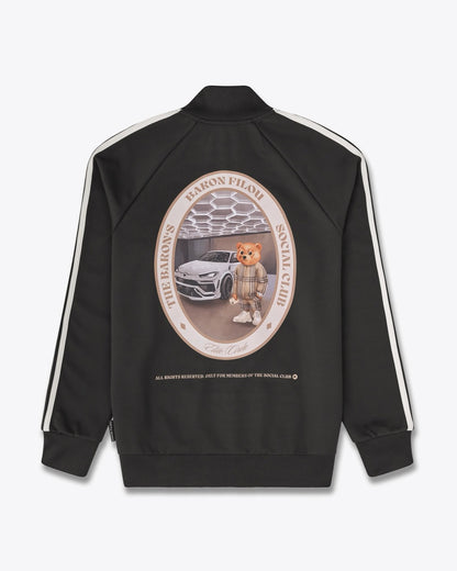 FW25 Tracksuit Jacket Oval Backprint Filou CXLVIII. - Black