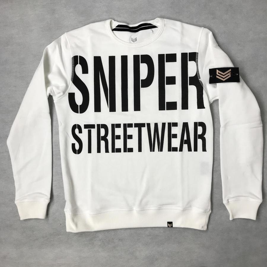 All Over Crew Neck - white