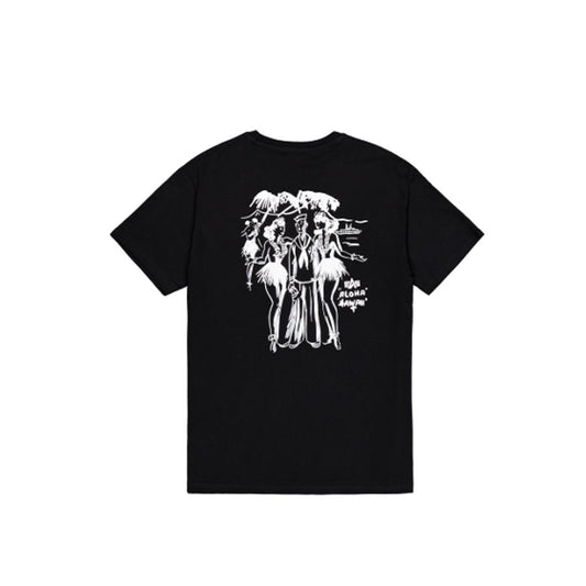 Aloha Back Print T-Shirt - black