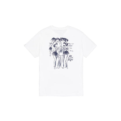 Aloha Back Print T-Shirt - white