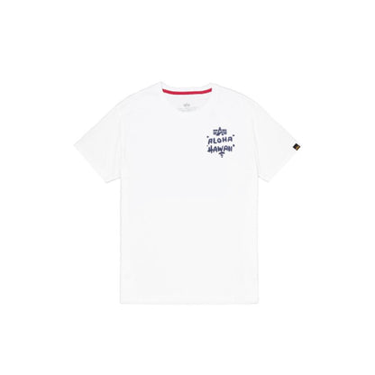 Aloha Back Print T-Shirt - white
