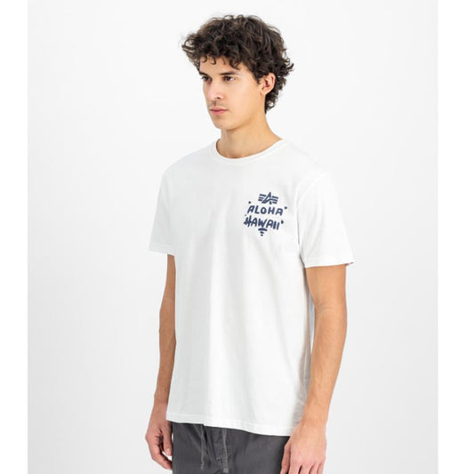Aloha Back Print T-Shirt - white